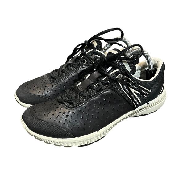 ECCO Intrinsic TR Black Sneaker Leather Size 41‎ US Womens 10-10.5 - Picture 1 of 7